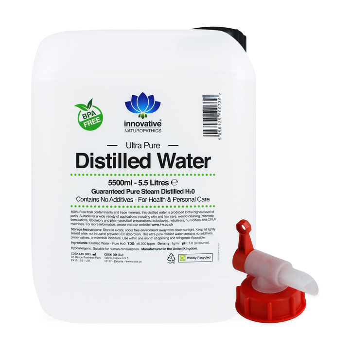 Ultra Pure Distilled Water - 5.5 Litres with Jerry Can Tap