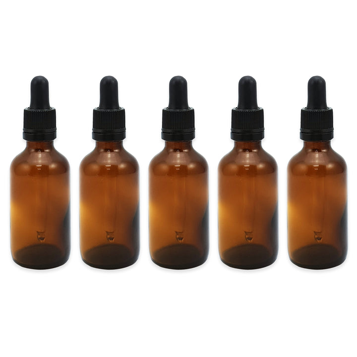 30ml Amber Glass Dropper Bottle with Pipette T/E - Pack of 5