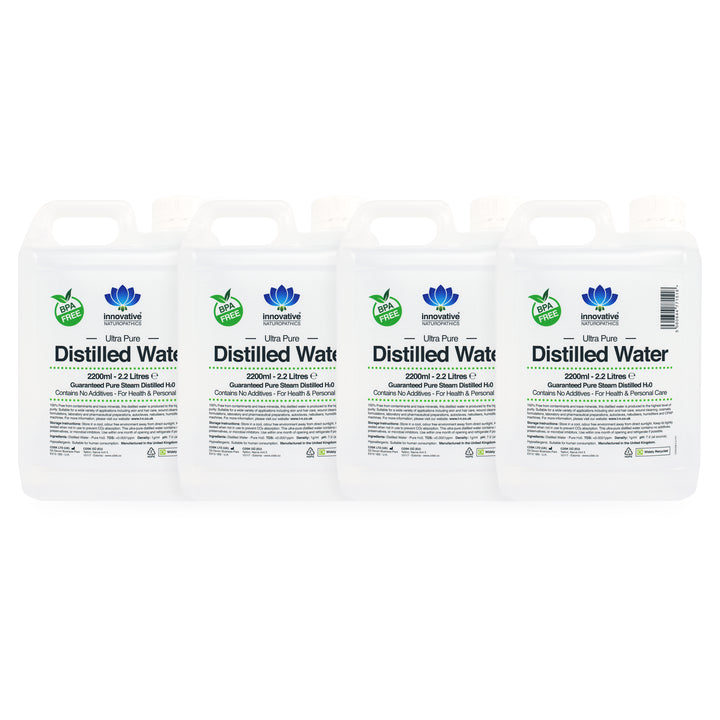 Ultra Pure Distilled Water - 2.2 Litres - Pack of 4