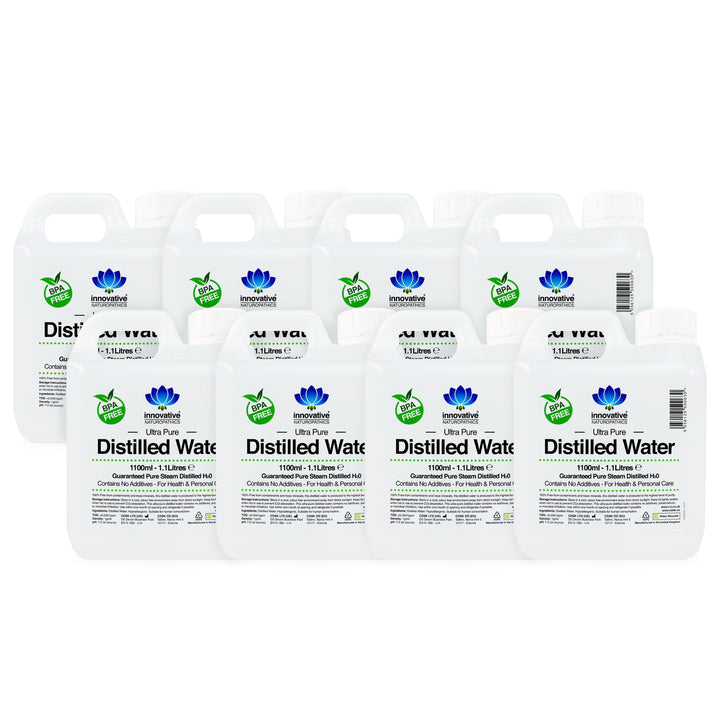 Ultra Pure Distilled Water - 1.1 Litres - Pack of 8