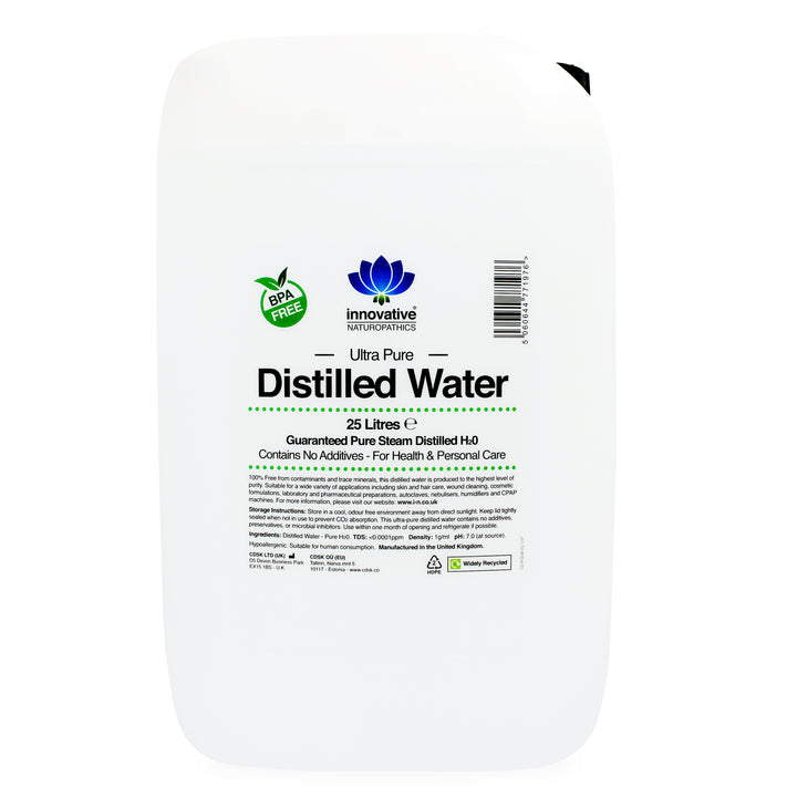 Ultra Pure Distilled Water - 25 Litres