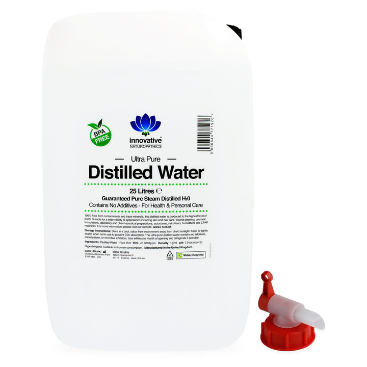Ultra Pure Distilled Water - 25 Litres with Jerry Can Tap