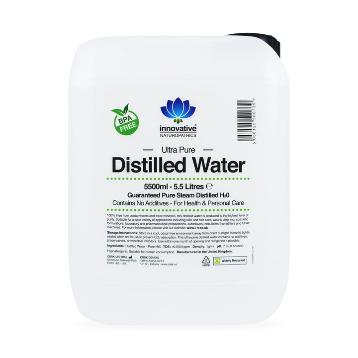 Ultra Pure Distilled Water - 5.5 Litres