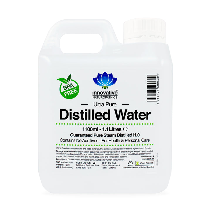 Ultra Pure Distilled Water - 1.1 Litres