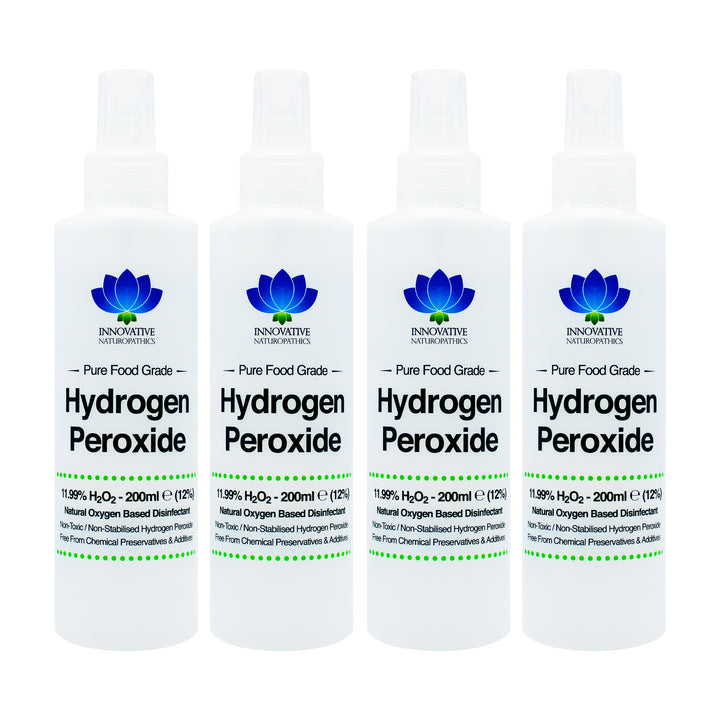12% Hydrogen Peroxide - 200ml Spray - Pack of 4