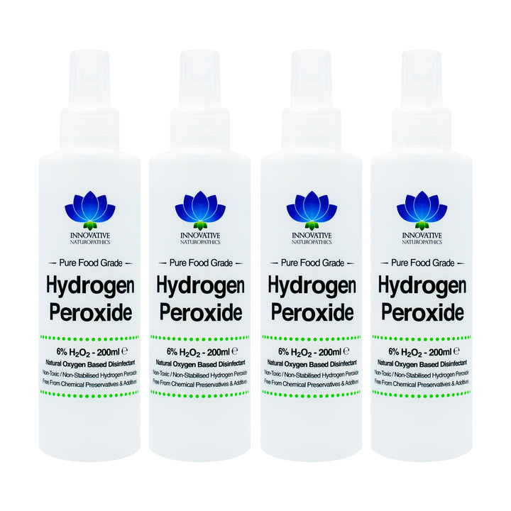 6% Hydrogen Peroxide - 200ml Spray - Pack of 4