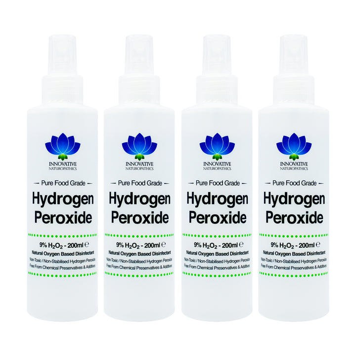 9% Hydrogen Peroxide - 200ml Spray - Pack of 4