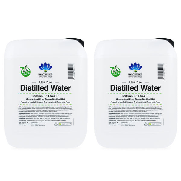 Ultra Pure Distilled Water - 5.5 Litres - Pack of 2