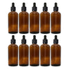 100ml Amber Glass Dropper Bottle with Pipette T/E - Pack of 10