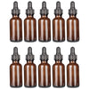 50ml Amber Glass Dropper Bottle with Pipette T/E - Pack of 10