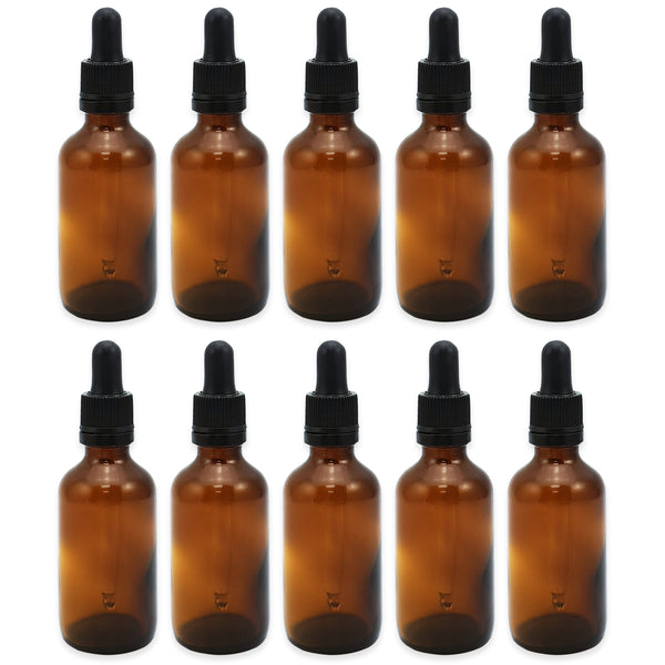 30ml Amber Glass Dropper Bottle with Pipette T/E - Pack of 10