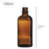 100ml Amber Glass Dropper Bottle with Pipette T/E - Pack of 20