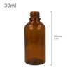 30ml Amber Glass Dropper Bottle with Pipette T/E - Pack of 20