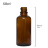 50ml Amber Glass Dropper Bottle with Pipette T/E - Pack of 20