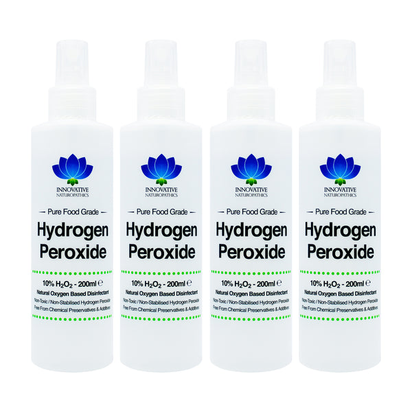 10% Hydrogen Peroxide - 200ml Spray - Pack of 4