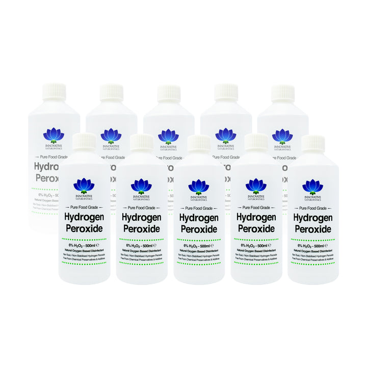 6% Hydrogen Peroxide - 5 Litre - 10 x 500ml Bottles