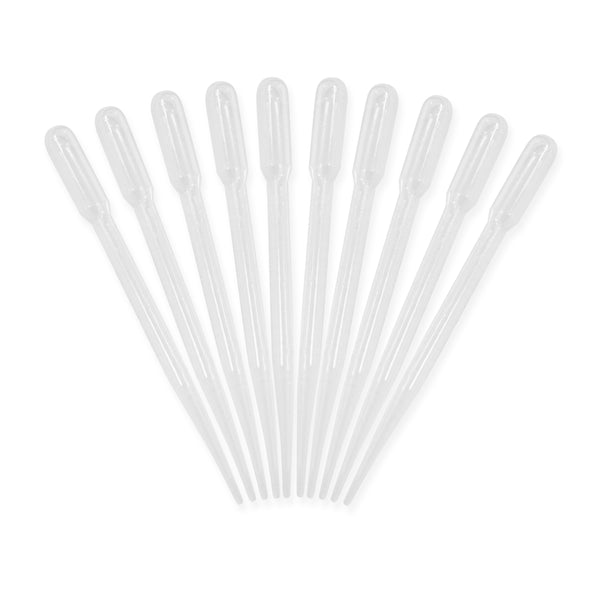 Plastic Transfer Pipettes - Graduated - 3ml - Transparent - Pack of 10
